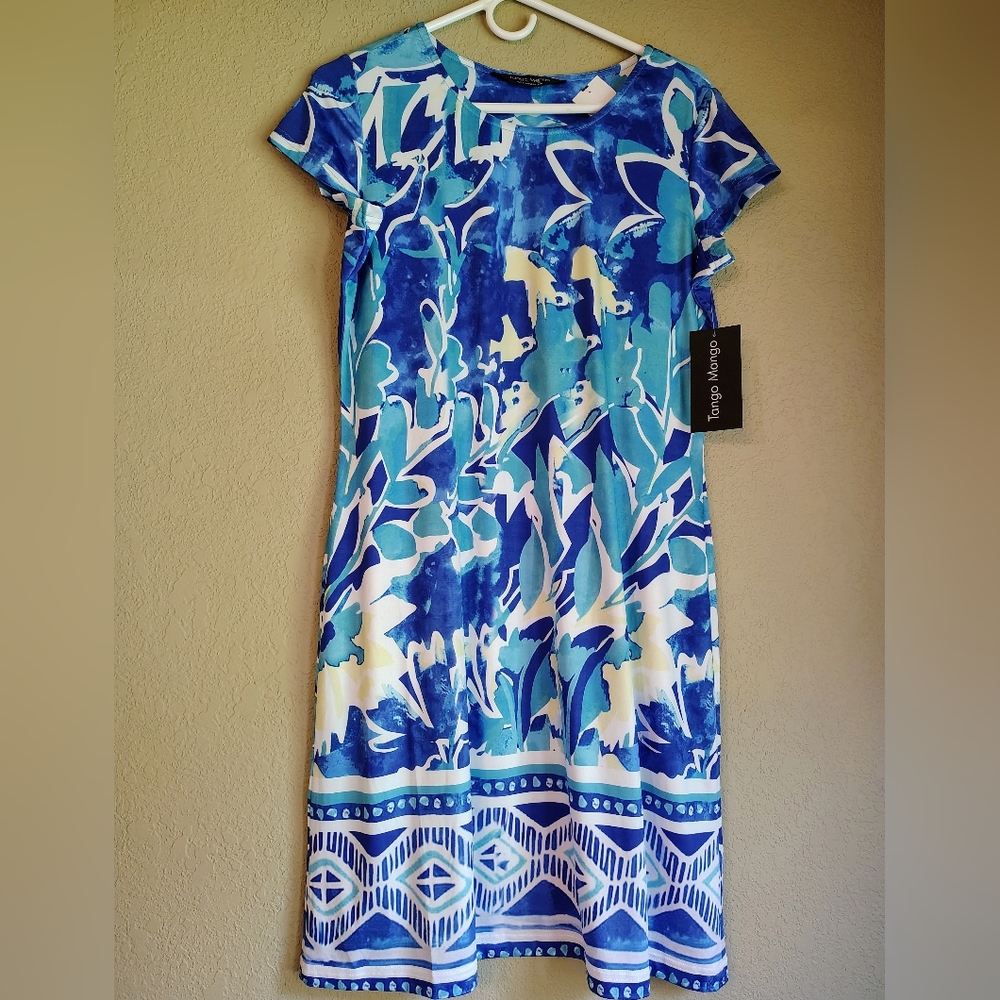 Blue Patterned Women's Dress